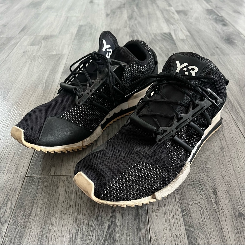 Y-3 Black and White Men's Sneakers